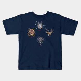 Geometric Animals Quartet Kids T-Shirt